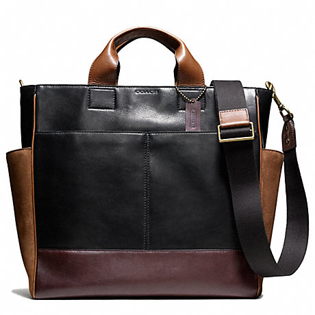 COACH f70948 BLEECKER LEATHER AND SUEDE UTILITY TOTE 