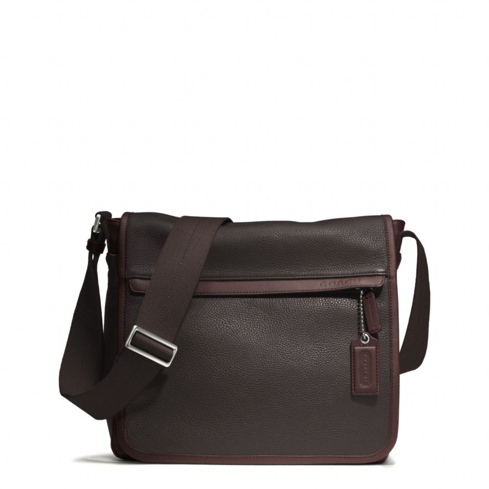 CAMDEN LEATHER MAP BAG - GUNMETAL/MAH/DARK MAHOGANY - COACH F70973