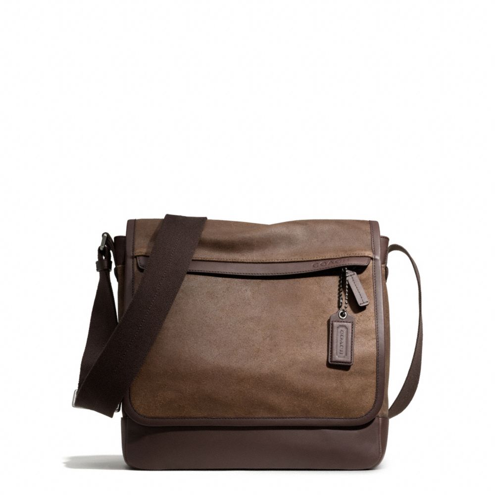 CAMDEN LEATHER MAP BAG - GUNMETAL/DISTRESSED BROWN/BRN - COACH F70973