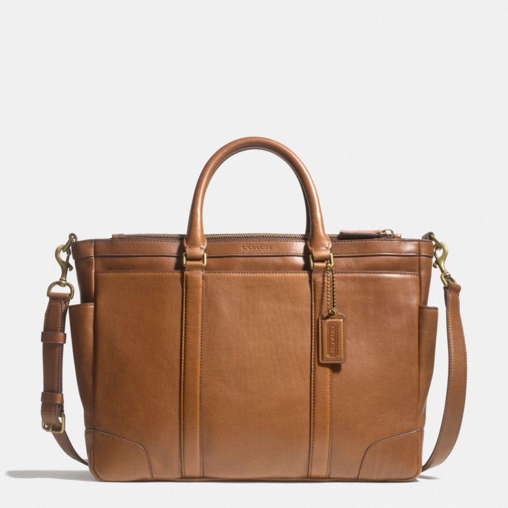 COACH F71057 Bleecker Metropolitan Bag In Leather  BRASS/FAWN