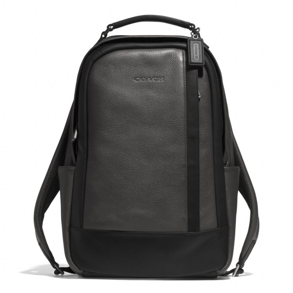 CAMDEN LEATHER BACKPACK - GUNMETAL/SLATE/BLACK - COACH F71060