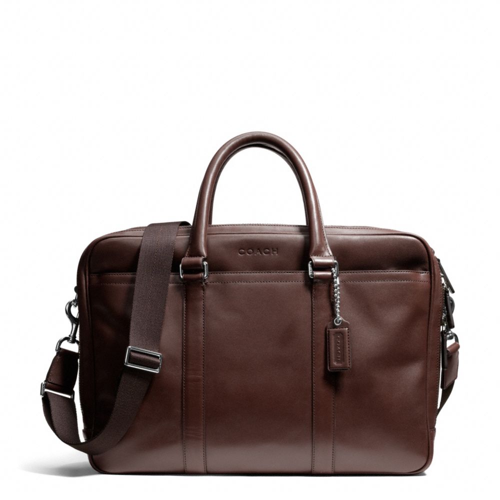 COACH F71065 - LEXINGTON LEATHER COMMUTER - SILVER/MAHOGANY | COACH MEN