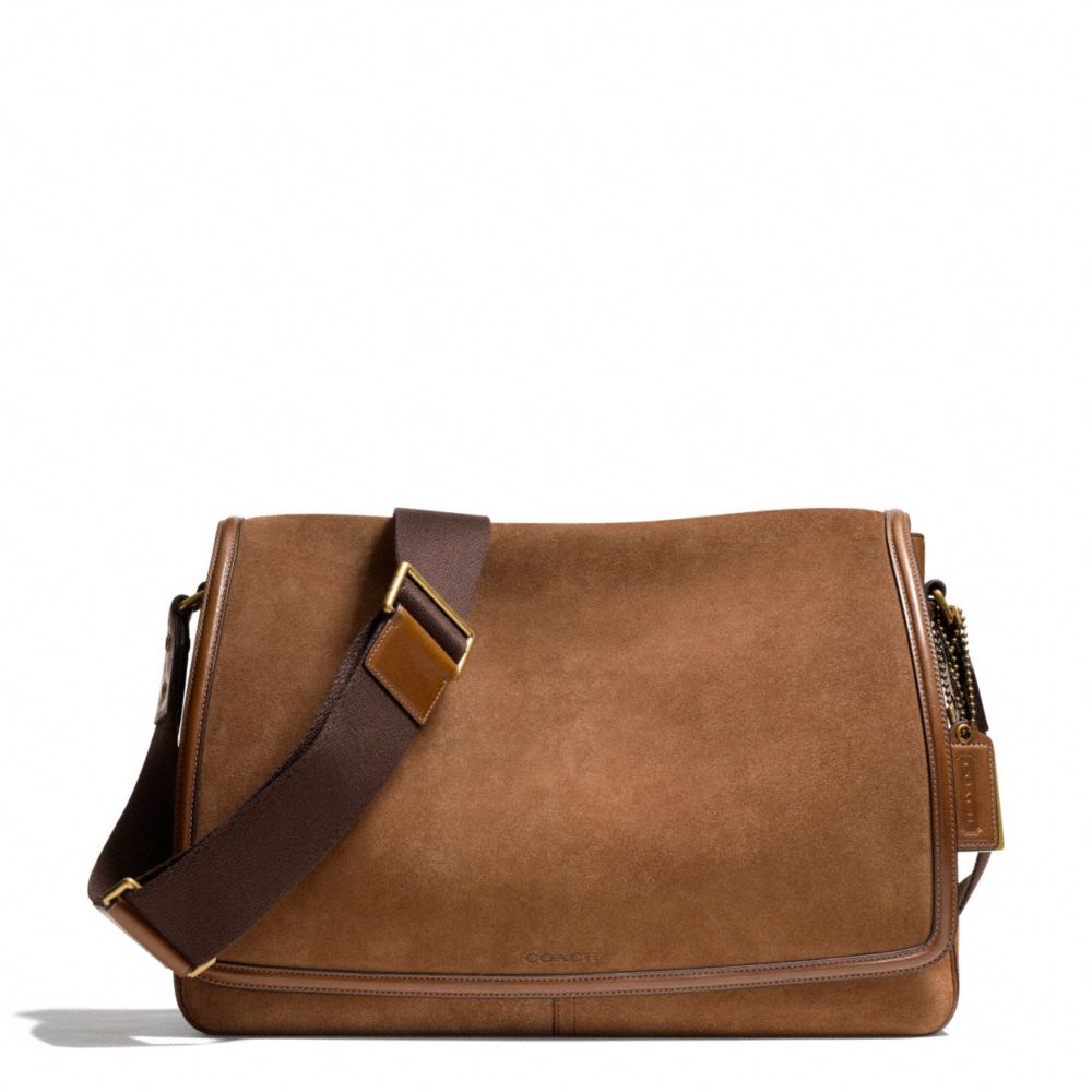 BLEECKER SUEDE COURIER - f71081 - BRASS/FAWN/FAWN