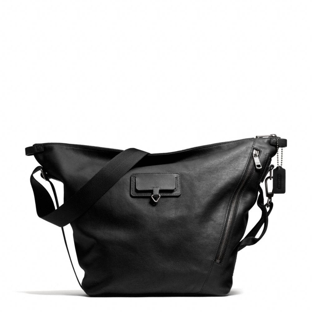 COACH F71163 Thompson Transit Bag In Leather ANTIQUE NICKEL/BLACK