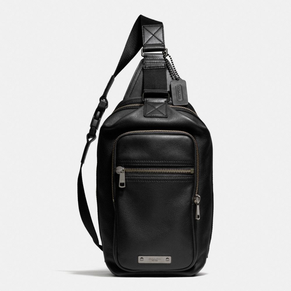 THOMPSON DAY PACK IN LEATHER - ANTIQUE NICKEL/BLACK - COACH F71185