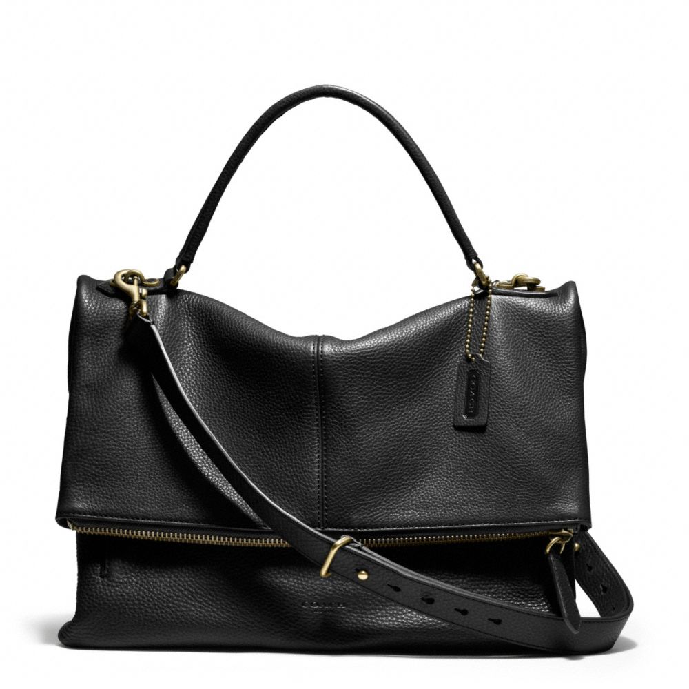 COACH F71186 Bleecker Lennox Bag In Pebble Leather  BRASS/BLACK