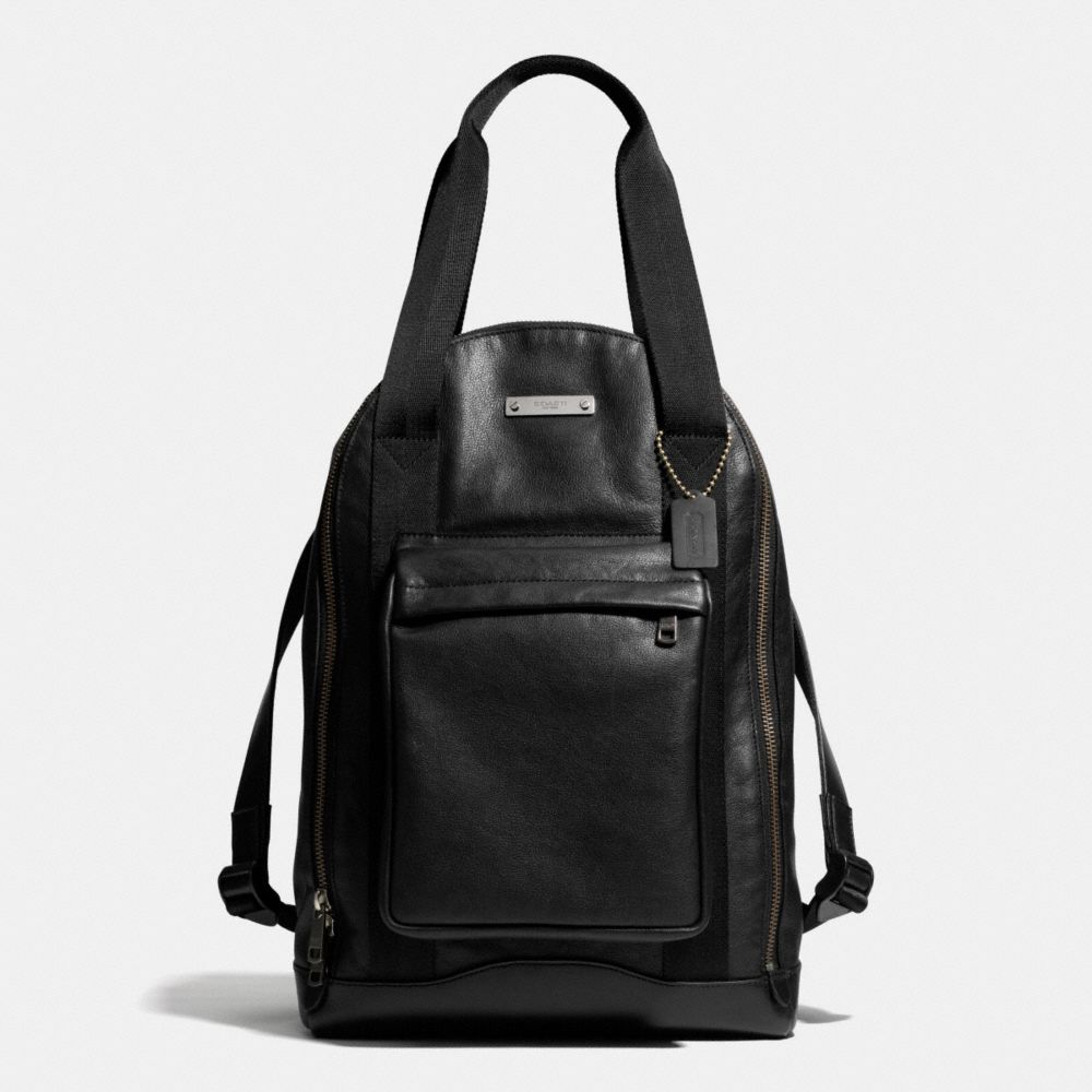 THOMPSON URBAN BACKPACK IN LEATHER - ANTIQUE NICKEL/BLACK - COACH F71235