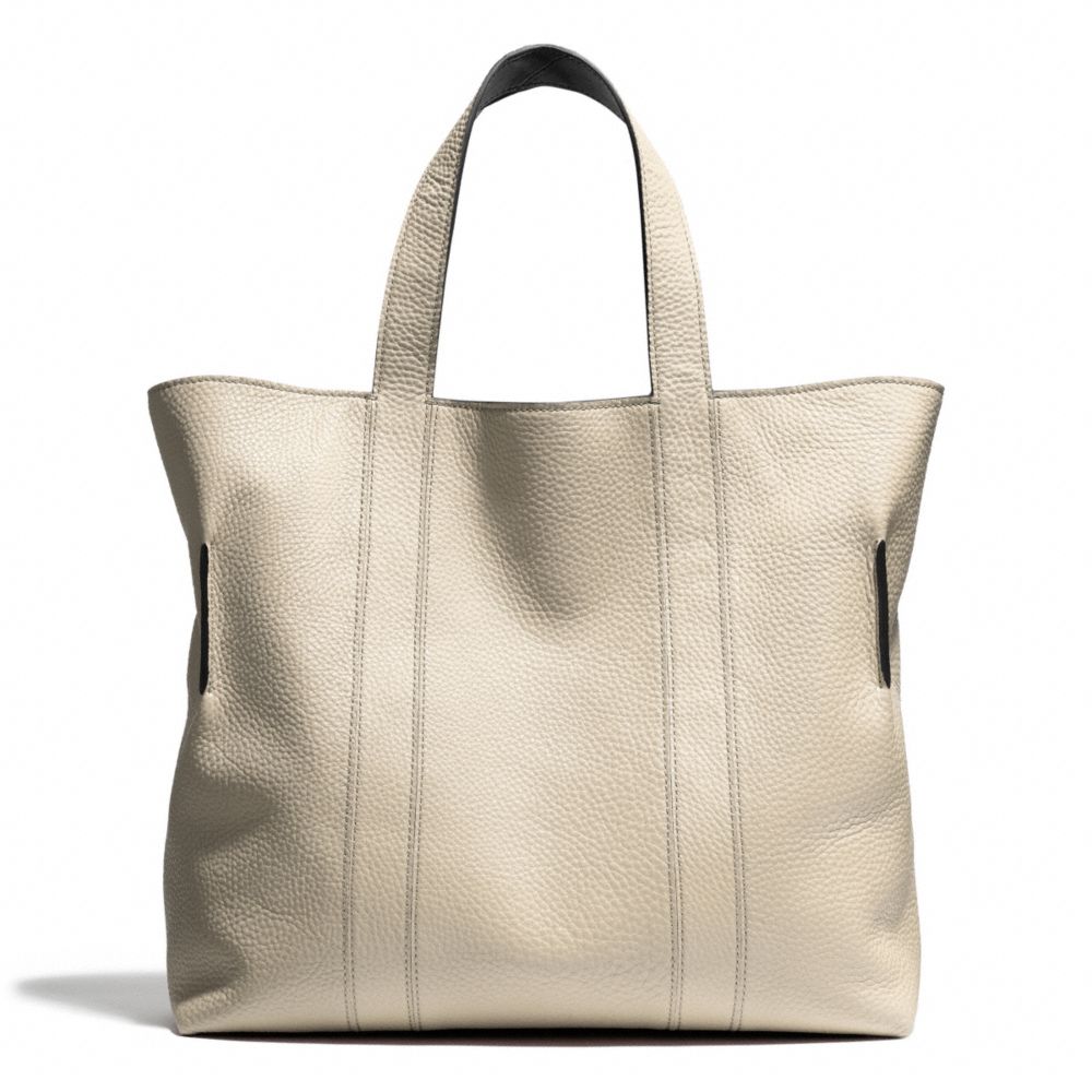 BLEECKER REVERSIBLE BUCKET TOTE IN PEBBLED LEATHER - PARCHMENT - COACH F71291