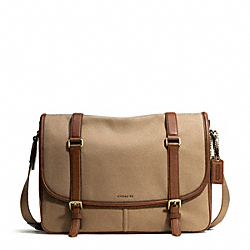 BLEECKER ARCHIVAL TWILL COURIER BAG - BRASS/JUTE/FAWN - COACH F71294