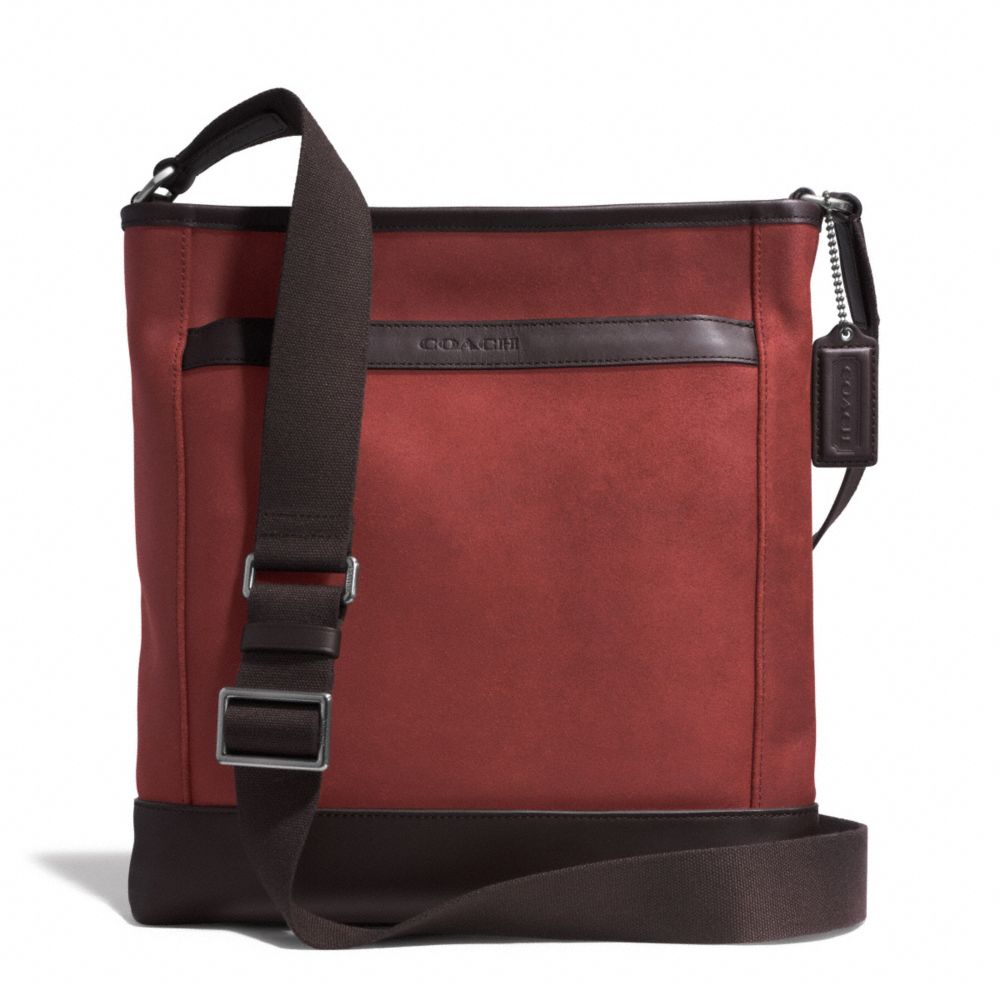 CAMDEN LEATHER TECH CROSSBODY - f71341 - GM/RUST/DARK BROWN