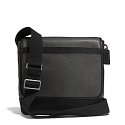 COACH F71346 Camden Leather Map Bag GUNMETAL/SLATE/BLACK