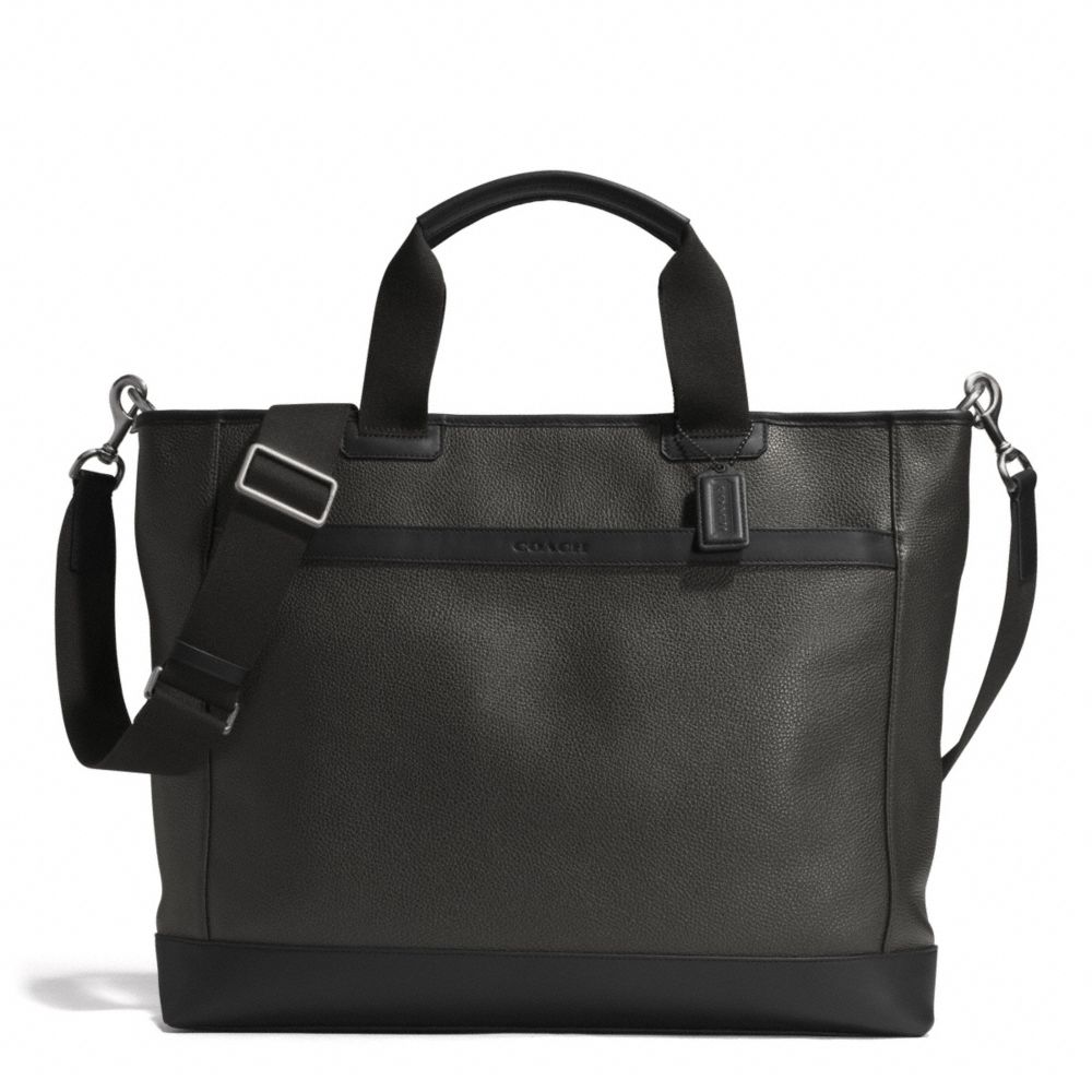 COACH CAMDEN LEATHER SUPPLY BAG - GUNMETAL/SLATE/BLACK - F71347