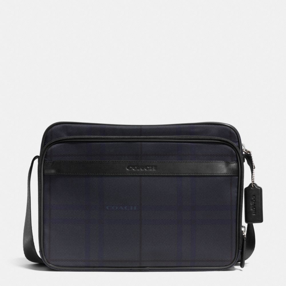 COACH NYLON FLIGHT CASE - GUNMETAL/GREY MULTI - f71406