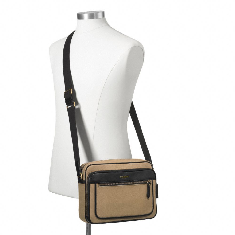 COACH F71415 - ESSEX TWILL FLIGHT CASE - GUNMETAL/BARLEY/BLACK | COACH MEN