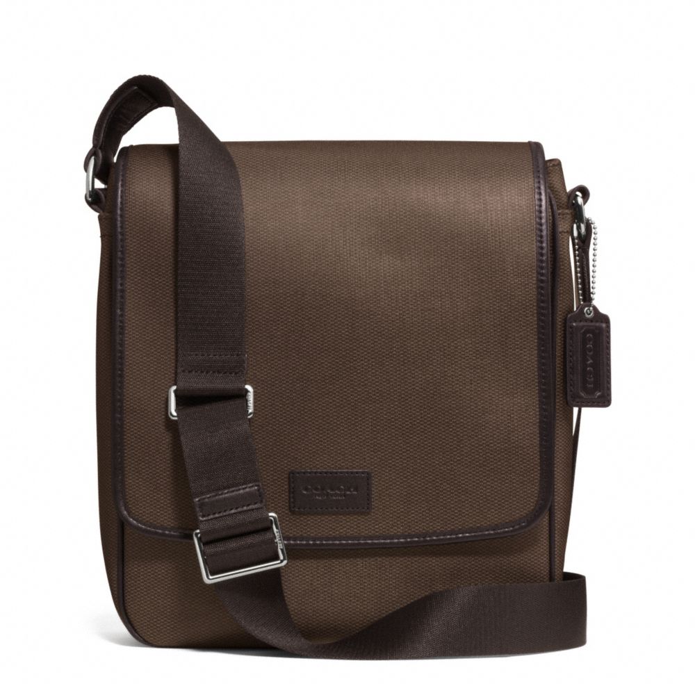 HERITAGE CHECK MAP BAG - f71430 - SILVER/ESPRESSO