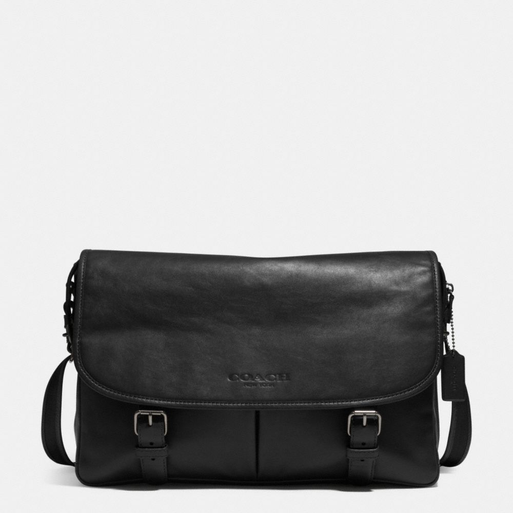 COACH SPORT MESSENGER IN LEATHER - GUNMETAL/BLACK - F71470