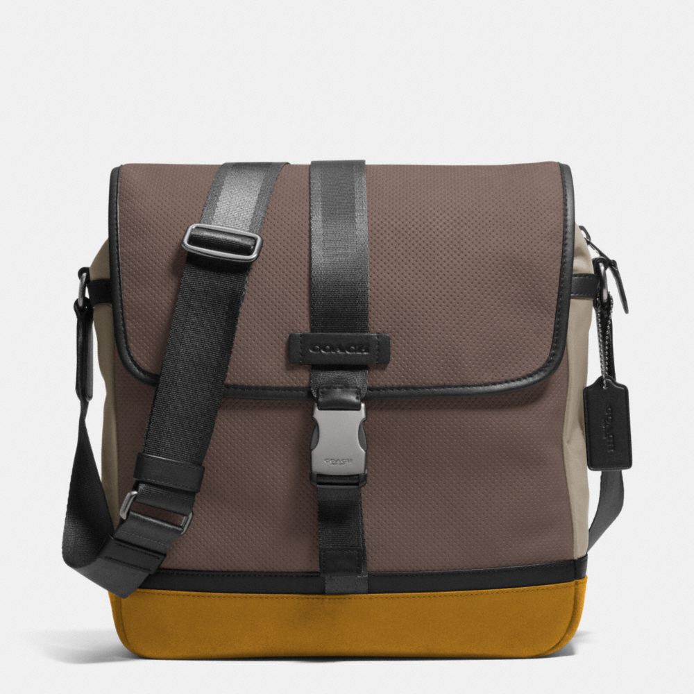 VARICK MAP BAG IN LEATHER - f71552 -  GRAY