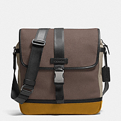 VARICK MAP BAG IN LEATHER - GRAY - COACH F71552