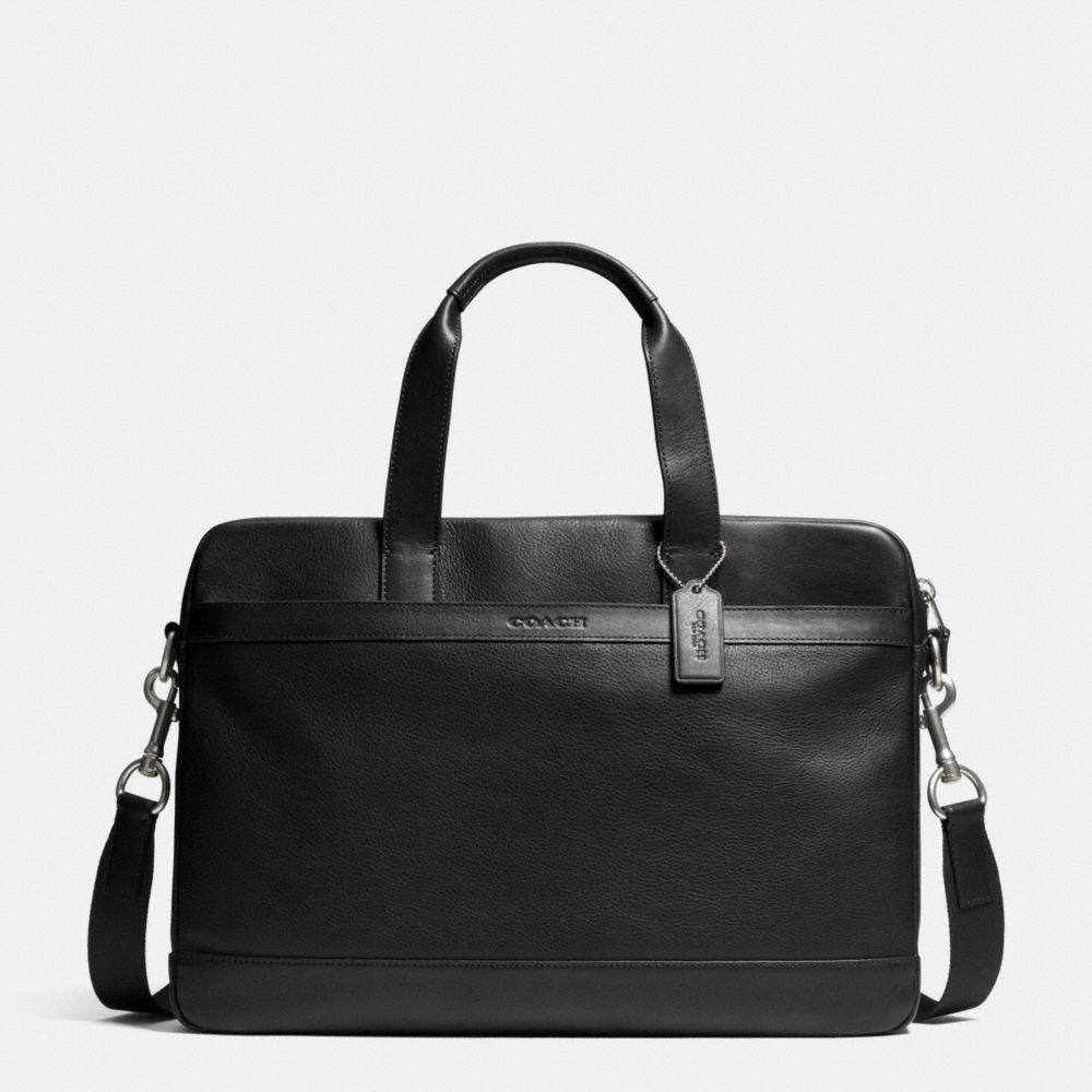 COACH F71561 - HUDSON BAG IN SMOOTH LEATHER  BLACK