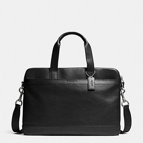 COACH f71561 HUDSON BAG IN SMOOTH LEATHER  BLACK