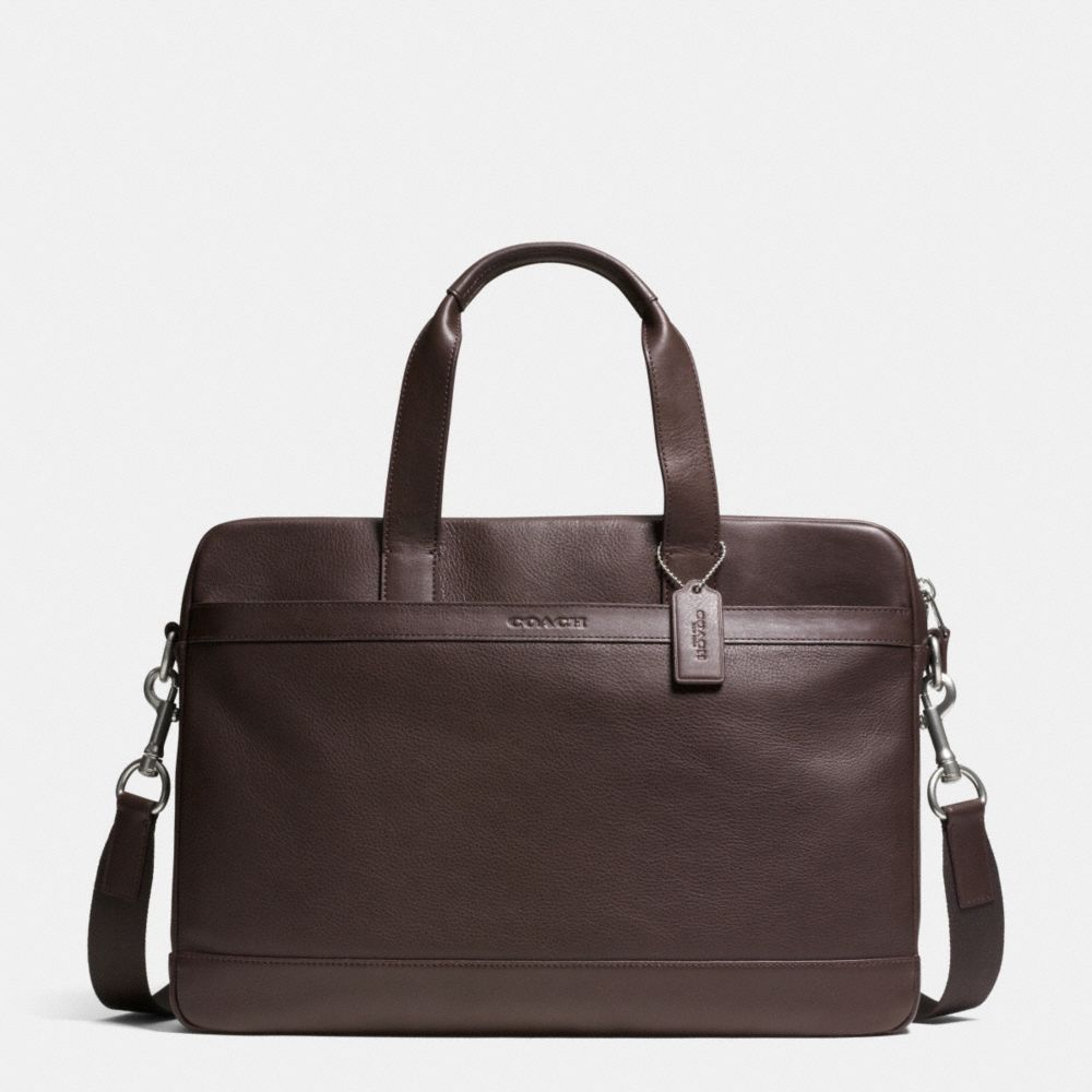 HUDSON BAG IN SMOOTH LEATHER - f71561 - MAHOGANY