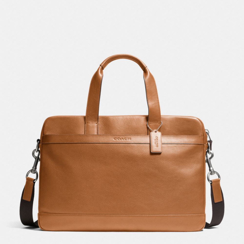 COACH f71561 HUDSON BAG IN SMOOTH LEATHER  SADDLE