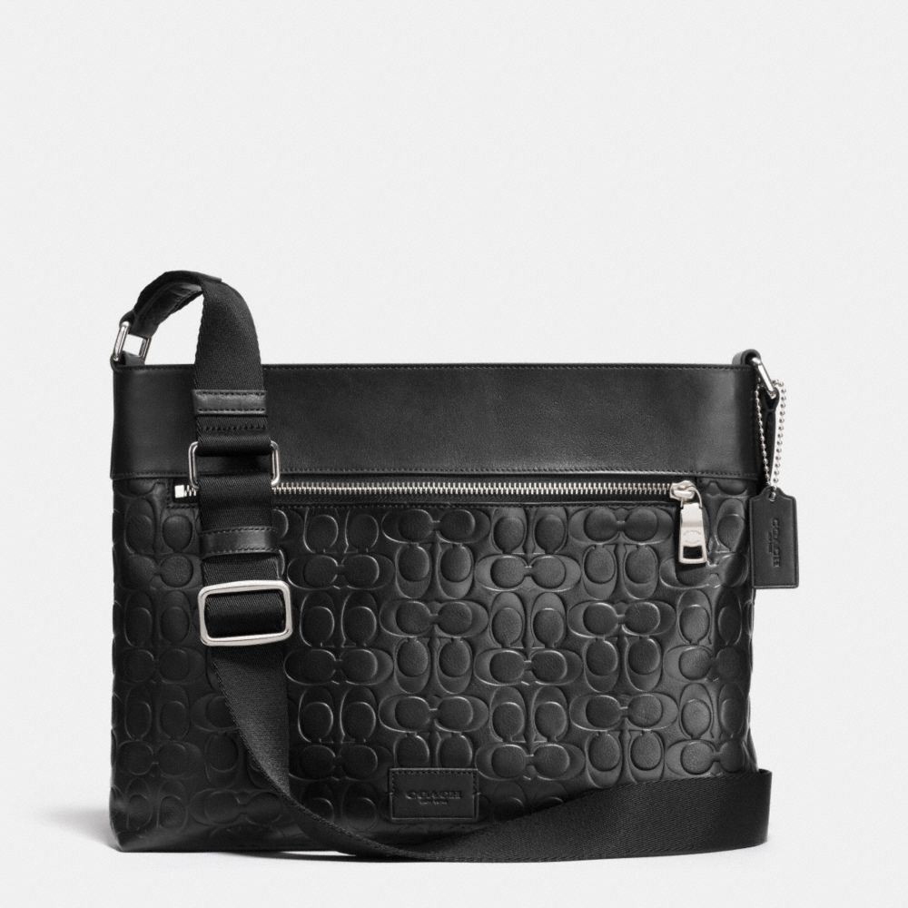 COACH SAM CROSSBODY IN SIGNATURE SPORT CALF LEATHER - SILVER/BLACK - f71651