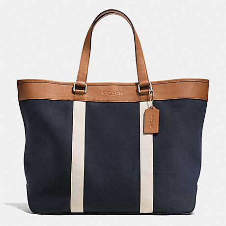 COACH f71687 WEEKEND TOTE IN TWILL  MIDNIGHT