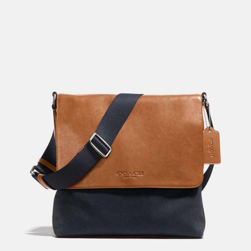 COACH F71691 - MAP BAG IN TWILL  MIDNIGHT SADDLE