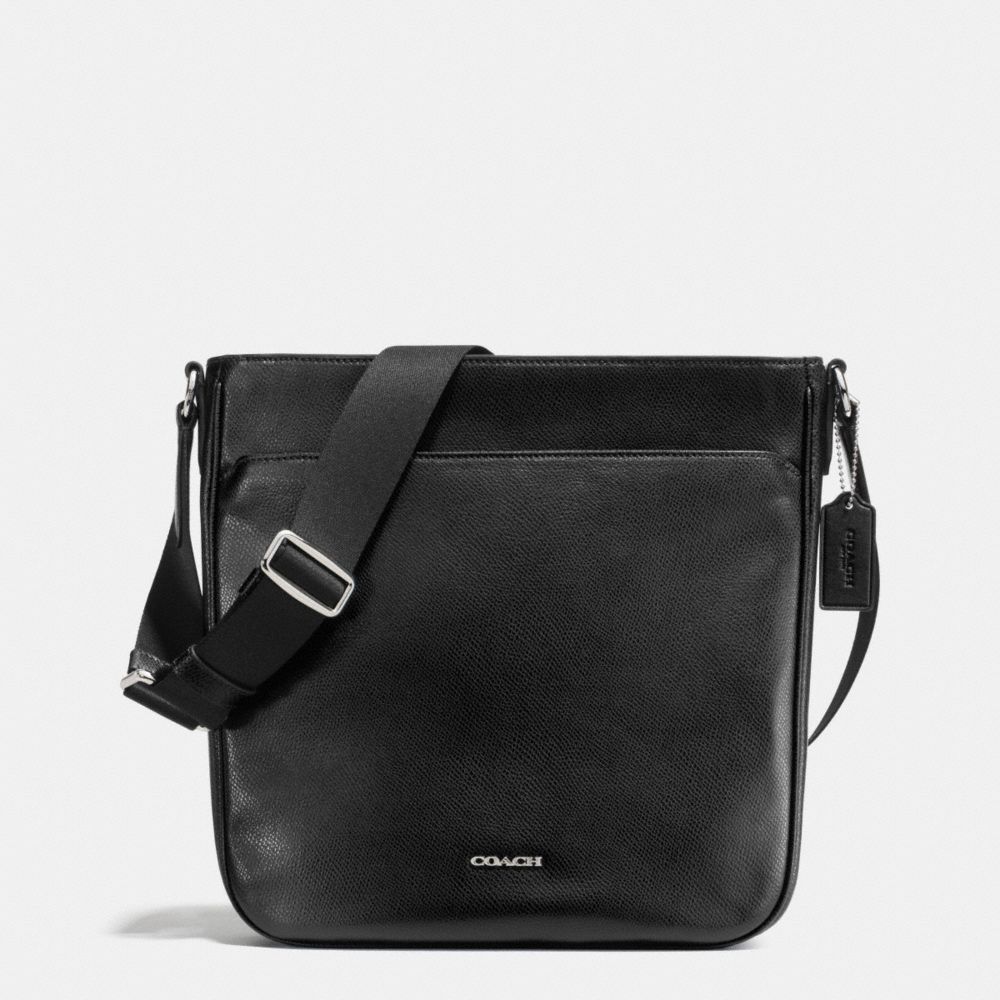 COACH f71692 CAMDEN TECH CROSSBODY IN LEATHER BLACK