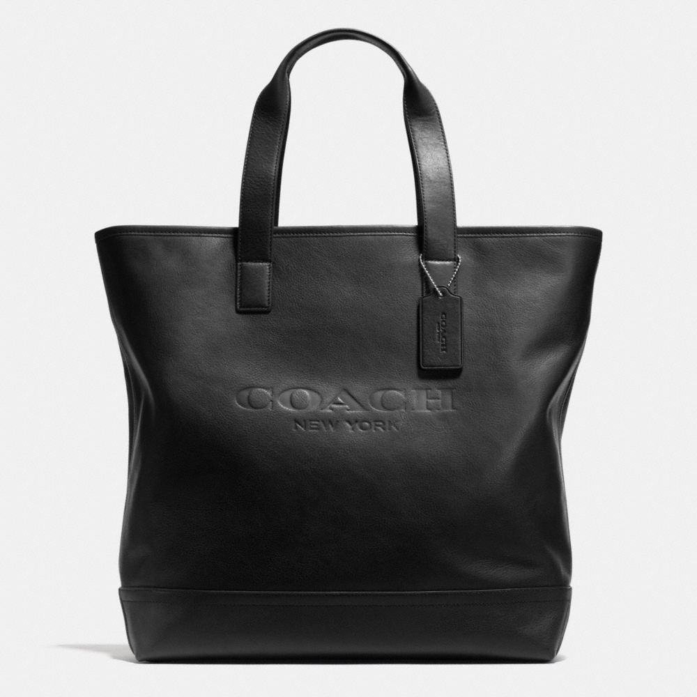 COACH F71699 Mercer Tote In Smooth Leather  BLACK