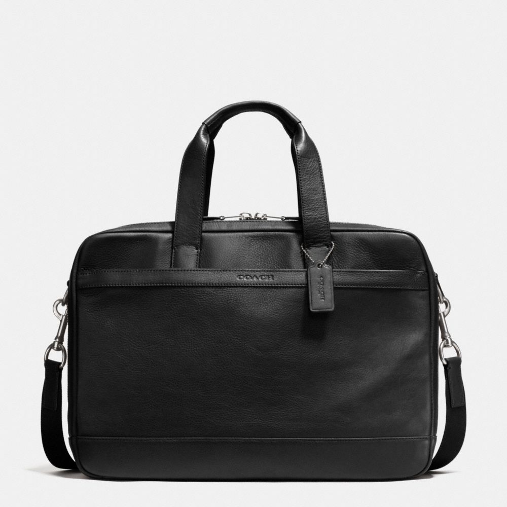 COACH f71701 HUDSON COMMUTER IN LEATHER  BLACK