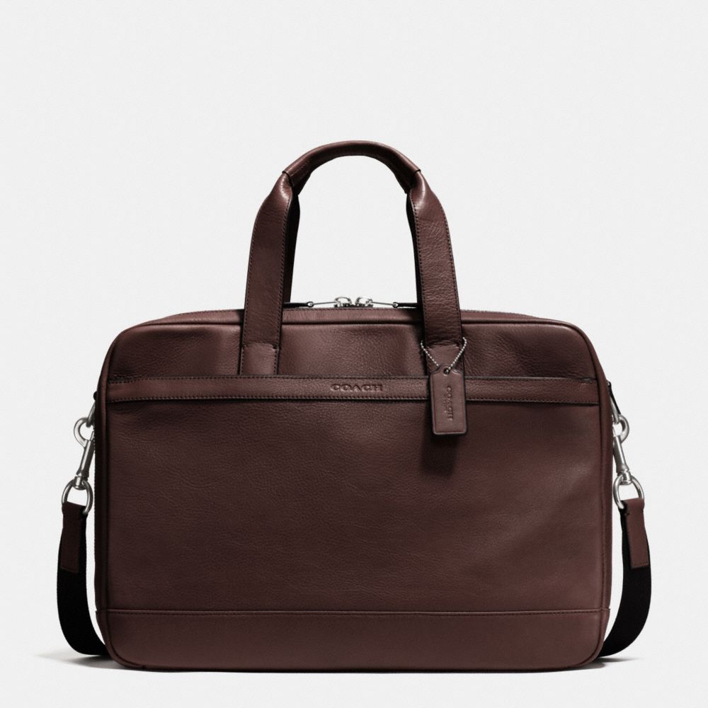 COACH f71701 HUDSON COMMUTER IN LEATHER MAHOGANY