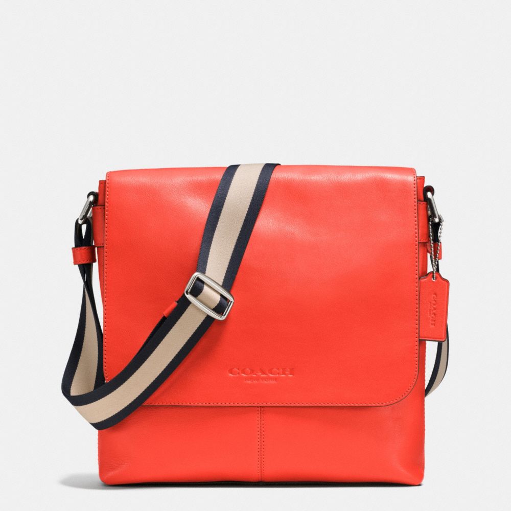 SULLIVAN SMALL MESSENGER IN SMOOTH LEATHER - f71721 - ORANGE