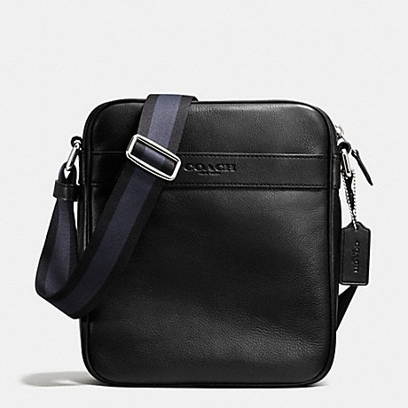 COACH FLIGHT BAG IN SMOOTH LEATHER - BLACK - f71723