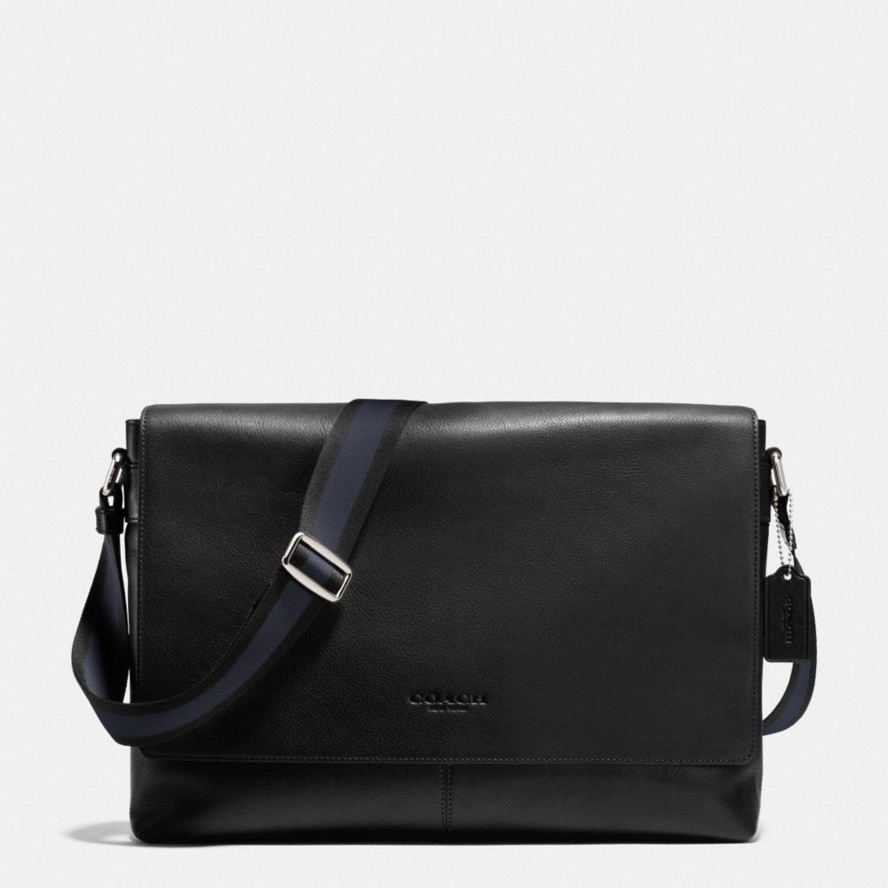 SULLIVAN MESSENGER IN SMOOTH LEATHER - f71726 - BLACK