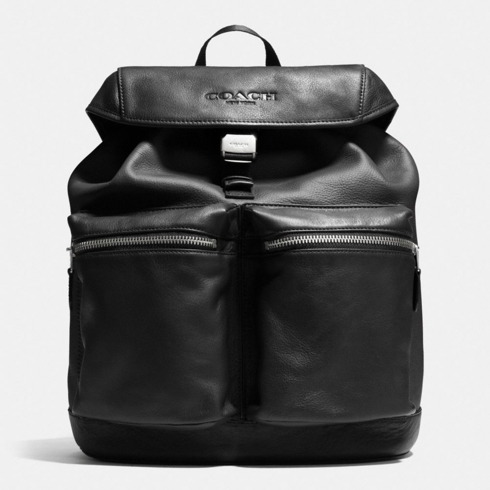 COACH F71728 - RUCKSACK IN SMOOTH LEATHER - BLACK | COACH MEN