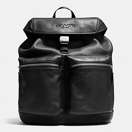 COACH RUCKSACK IN SMOOTH LEATHER - BLACK - f71728