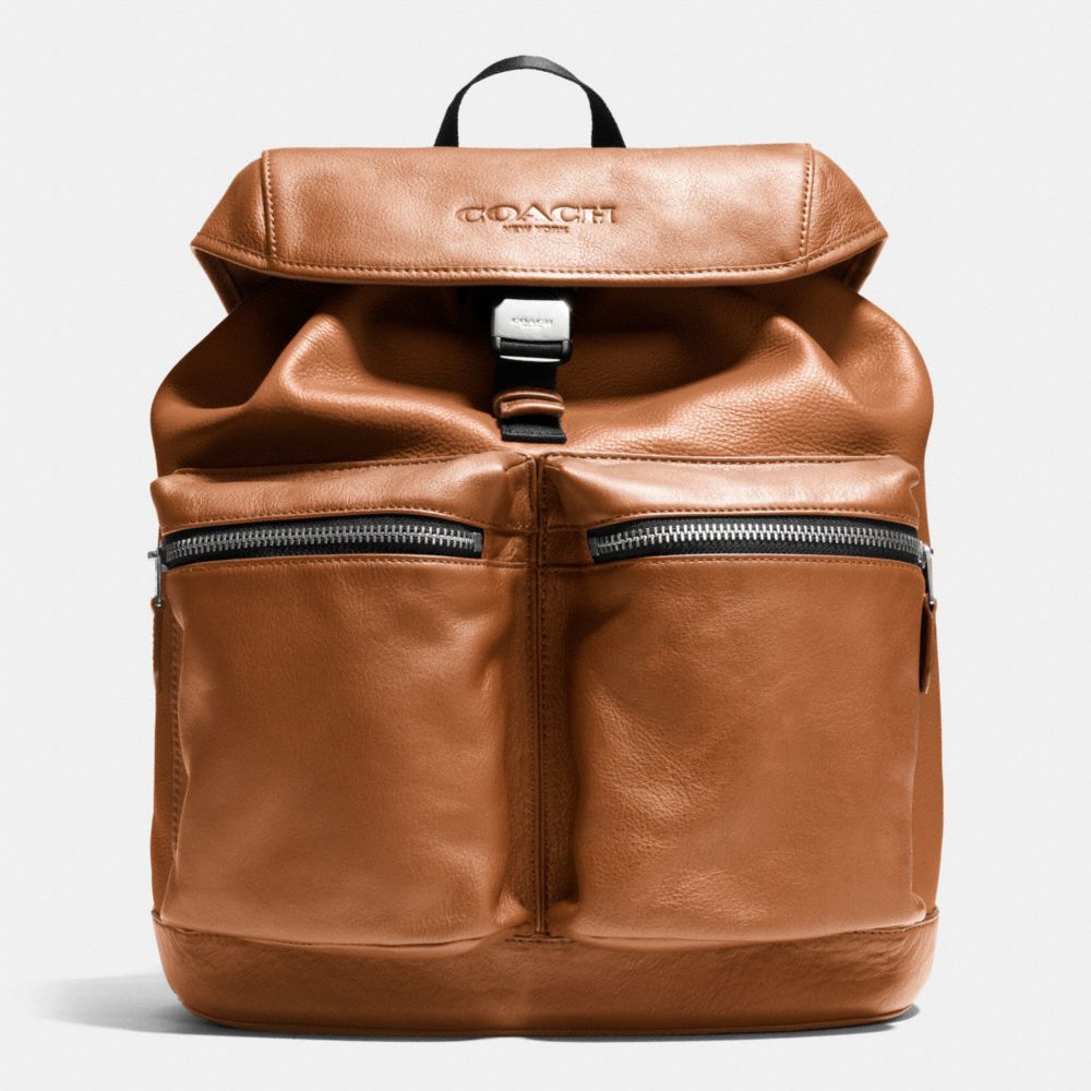 COACH f71728 RUCKSACK IN SMOOTH LEATHER SADDLE