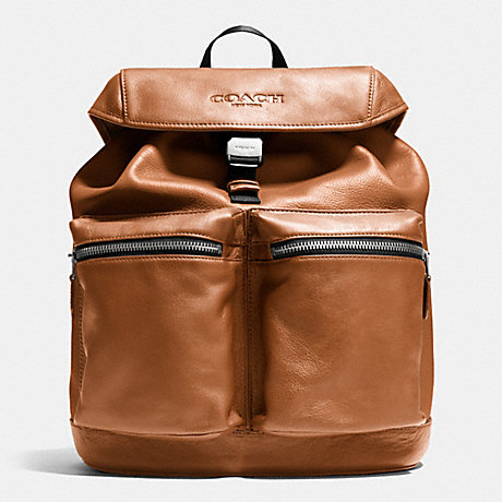 COACH RUCKSACK IN SMOOTH LEATHER - SADDLE - f71728