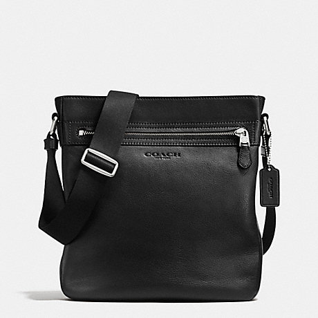 COACH TECH CROSSBODY IN SMOOTH LEATHER - BLACK - f71745