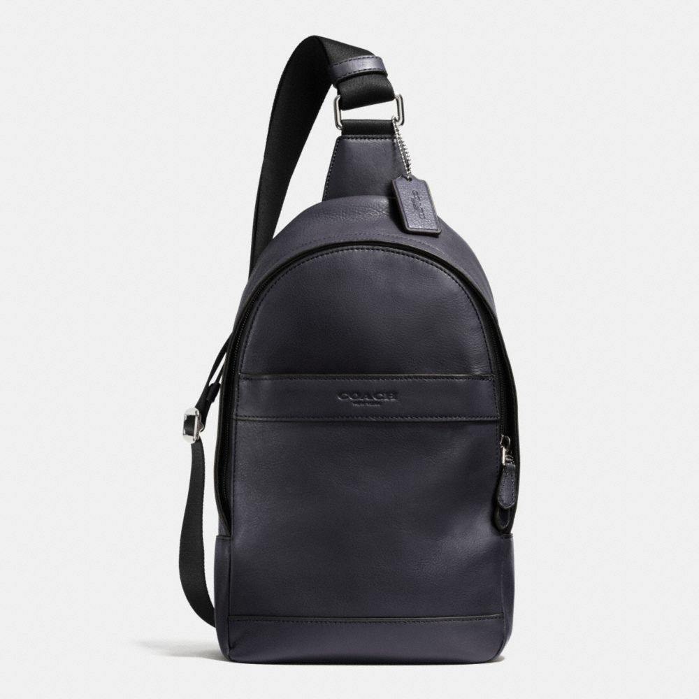 COACH f71751 CAMPUS PACK IN SMOOTH LEATHER MIDNIGHT