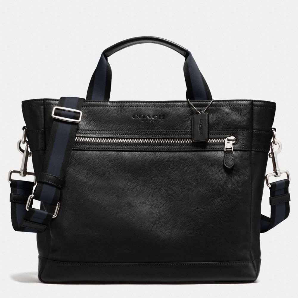 COACH F71792 - UTILITY TOTE IN SMOOTH LEATHER - BLACK | COACH MEN