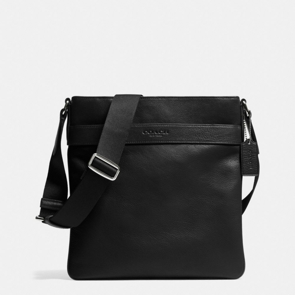 COACH F71842 - BOWERY CROSSBODY IN LEATHER - BLACK | COACH MEN