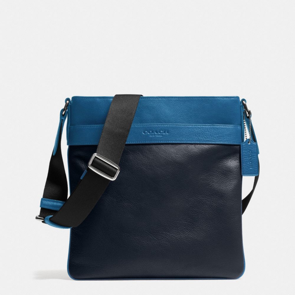 BOWERY CROSSBODY IN LEATHER - f71842 - MIDNIGHT/DENIM