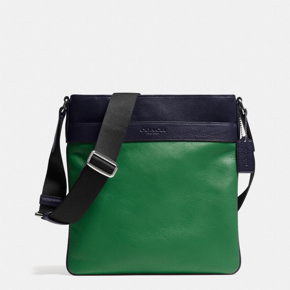 COACH BOWERY CROSSBODY IN LEATHER - GRASS/MIDNIGHT - F71842