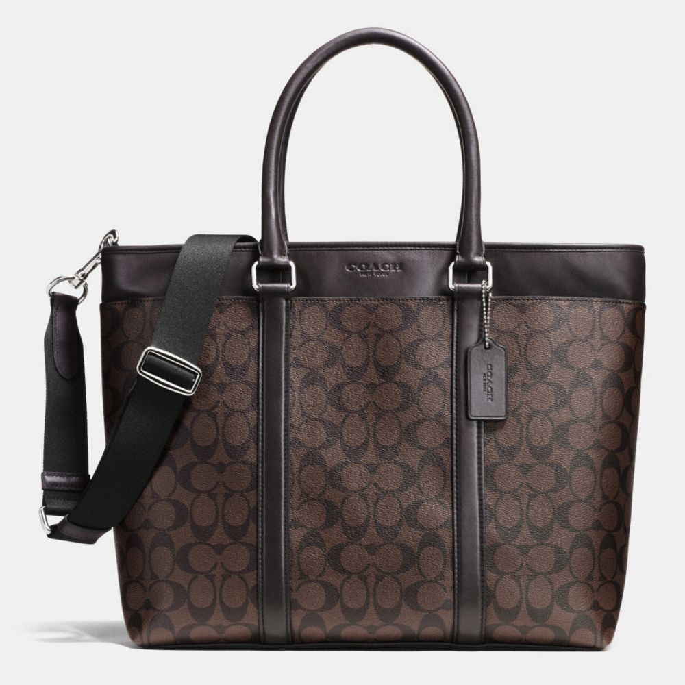 BUSINESS TOTE IN SIGNATURE - MAHOGANY/BROWN - COACH F71876