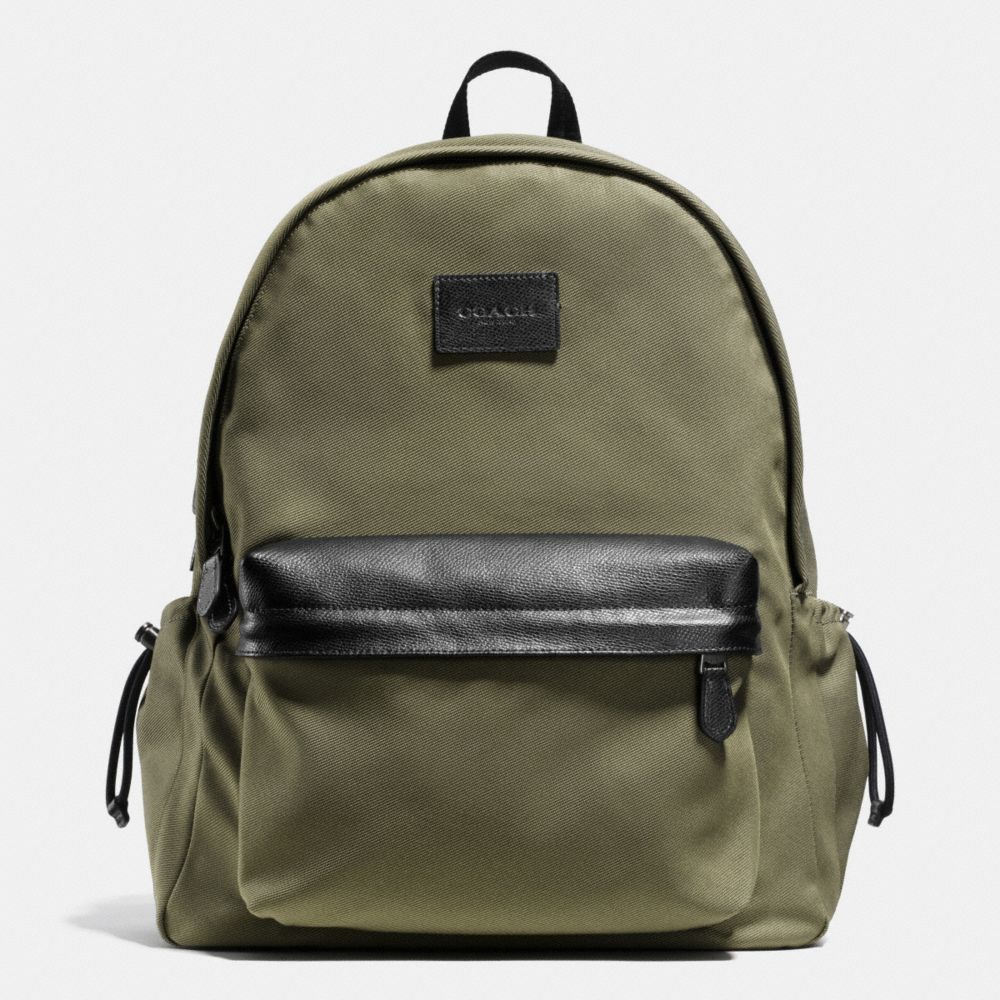 CAMPUS BACKPACK IN NYLON - BLACK ANTIQUE NICKEL/SURPLUS - COACH F71936