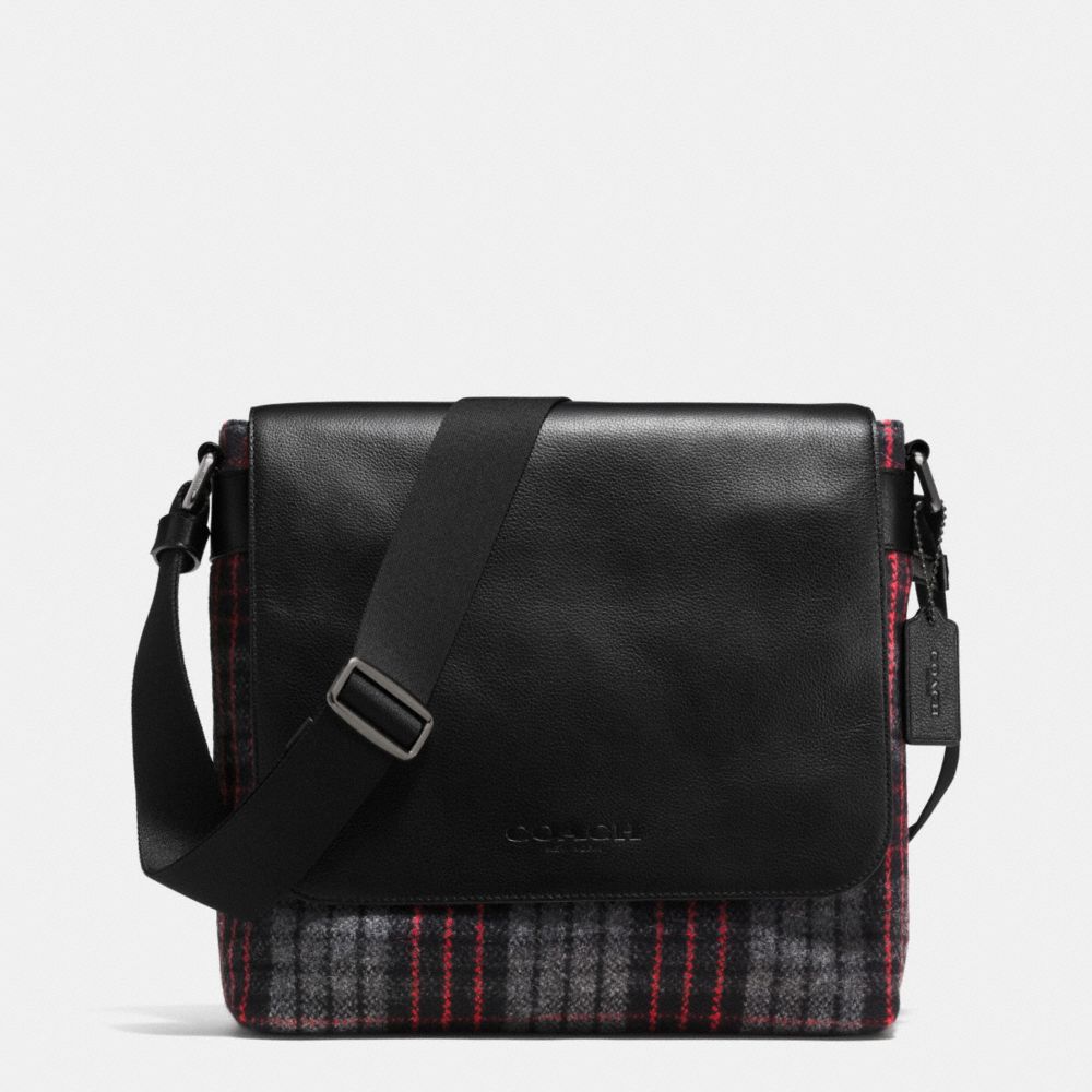 SULLIVAN SMALL MESSENGER IN PRINTED WOOL - EBW - COACH F71947