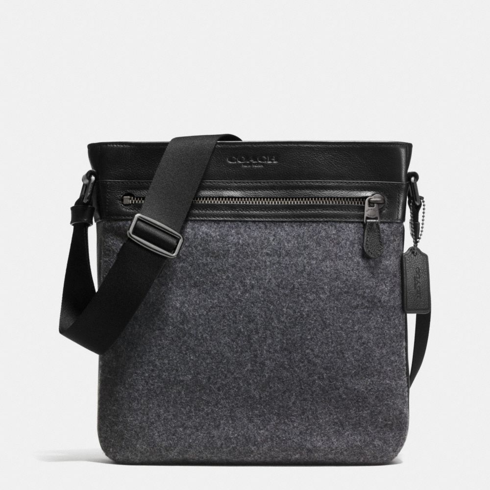 COACH F71948 TECH CROSSBODY IN WOOL GRAY